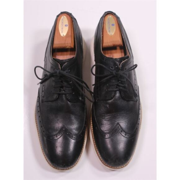 Cole Haan Men\'s 9.5 Original Grand Wingtip Oxford Black Dress Shoes c26469